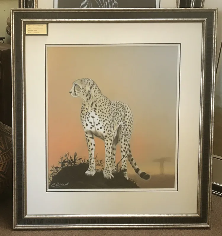 Framed, mounted and on display at the Studio/Gallery Frame size 25 X 28 inches