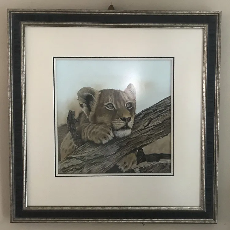 Framed, mounted and on display at the Studio/Gallery Framed size 22 x 22.5 inches   