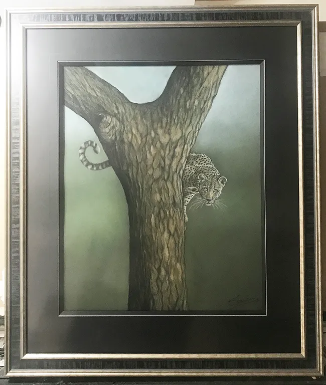 Beautifully framed by Framers Gallery and now on display at the Studio/Gallery framed size 26in X 30in