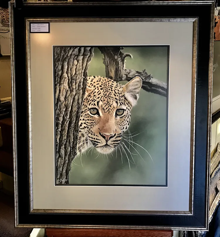 The completed image double mounted and framed