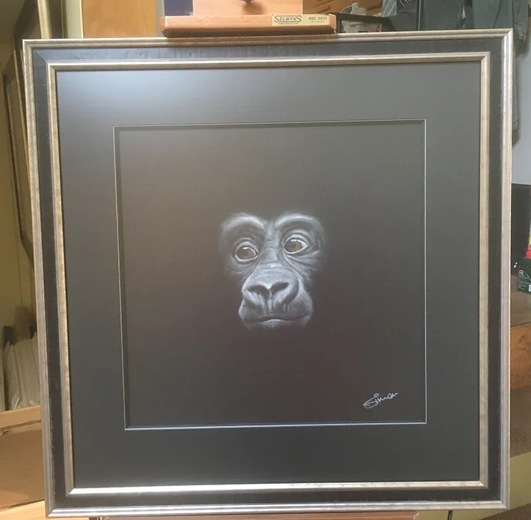Mounted, Framed and now on display in the studio / gallery