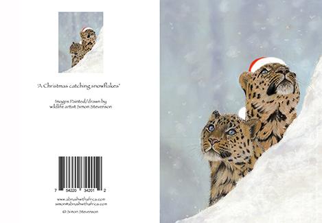 A Christmas catching snowflakes